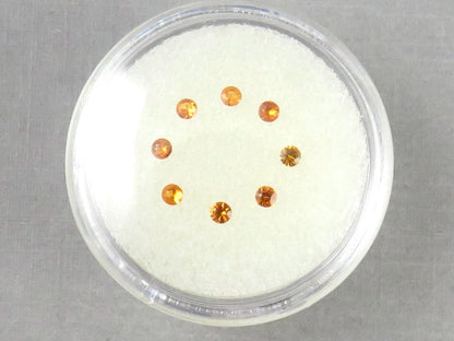 2mm Spessartine Garnet Round | Mandarin Orange | Loose Natural Gemstones - Spessartine Garnet - GemEnthusiast