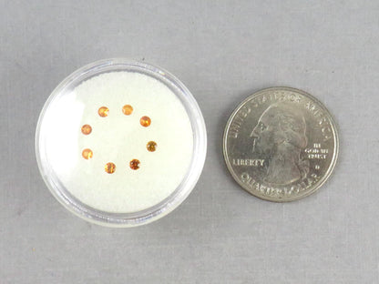 2mm Spessartine Garnet Round | Mandarin Orange | Loose Natural Gemstones - Spessartine Garnet - GemEnthusiast
