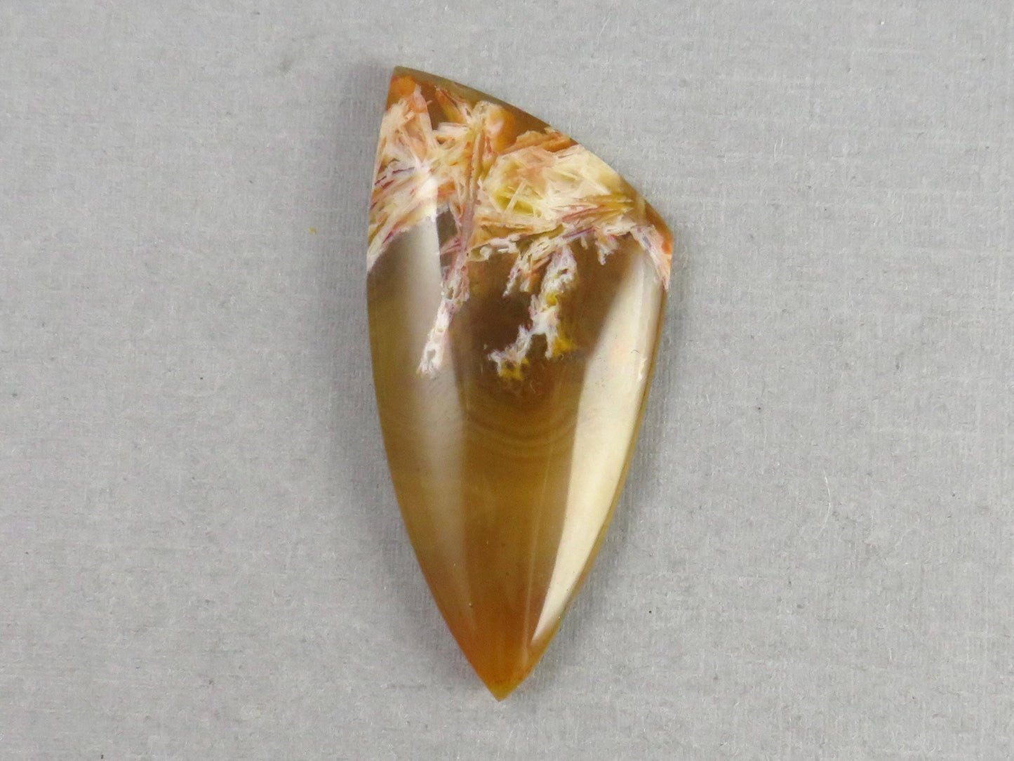 Condor Sagenite Agate Cabochon | Chalcedony from Patagonia Argentina | AG308 - Condor Agate, Sagenite Agate - GemEnthusiast