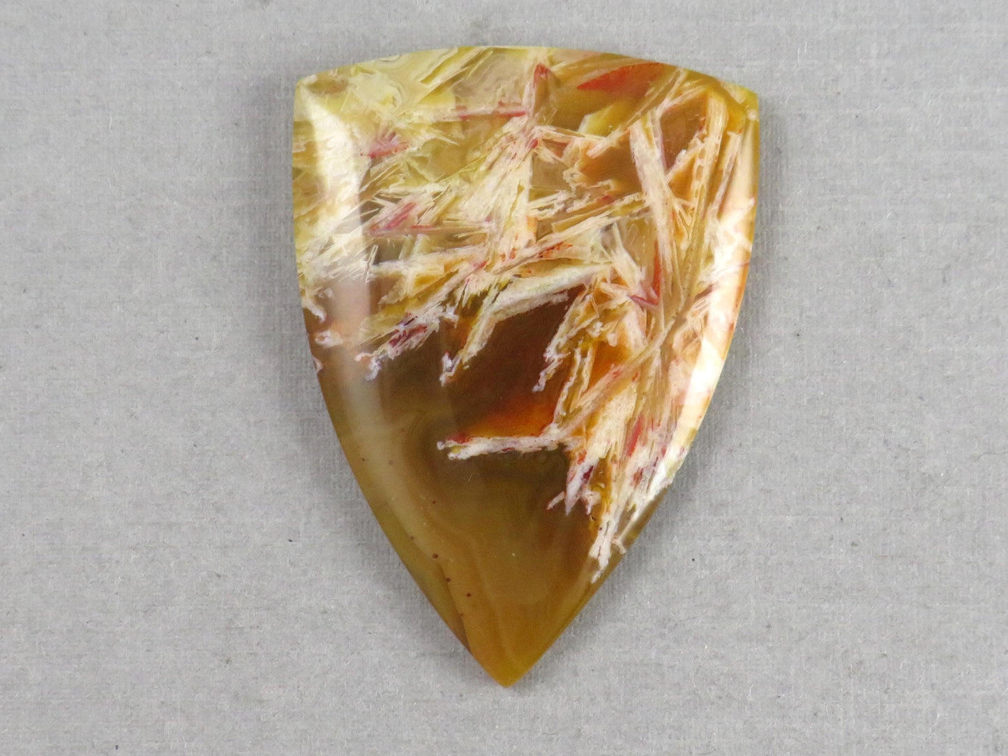 Condor Sagenite Agate Cabochon | Chalcedony from Patagonia Argentina | AG305 - Condor Agate, Sagenite Agate - GemEnthusiast