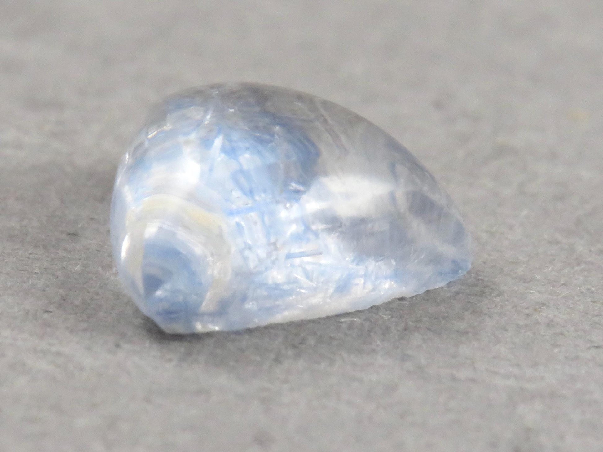 Dumortierite in Quartz Triangle Cabochon | 10x10 | Natural Gemstone from Brazil | 3 carats | QU549 - Quartz, Dumortierite - GemEnthusiast