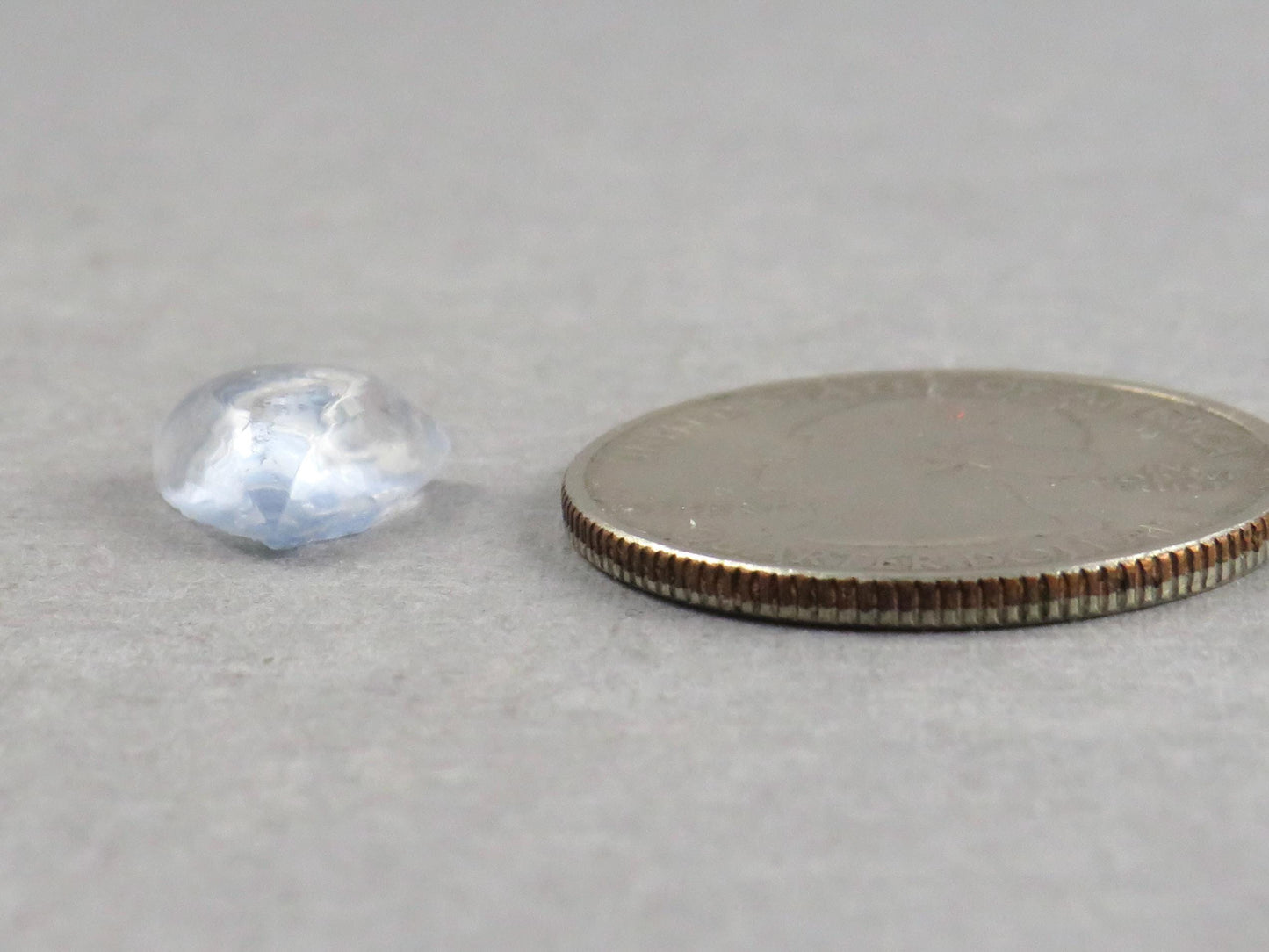 Dumortierite in Quartz Triangle Cabochon | 10x10 | Natural Gemstone from Brazil | 3 carats | QU549 - Quartz, Dumortierite - GemEnthusiast