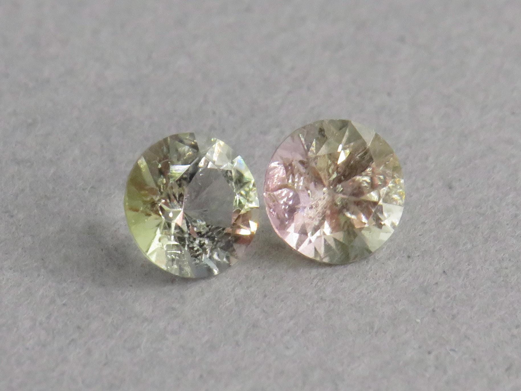4.5mm California Watermelon Tourmaline Round Pair | Himalayan Mine, San Diego County | CT101 - California Tourmaline - GemEnthusiast