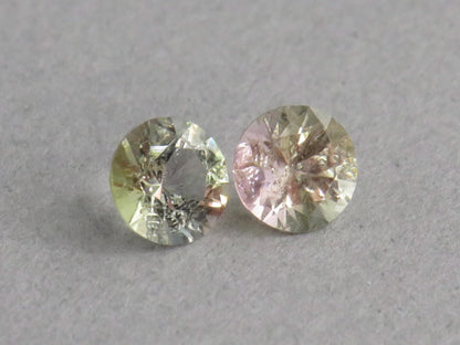 4.5mm California Watermelon Tourmaline Round Pair | Himalayan Mine, San Diego County | CT101 - California Tourmaline - GemEnthusiast