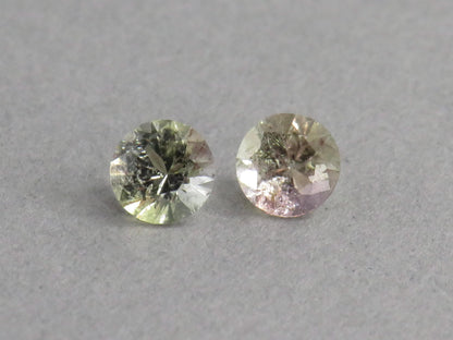 4.5mm California Watermelon Tourmaline Round Pair | Himalayan Mine, San Diego County | CT101 - California Tourmaline - GemEnthusiast