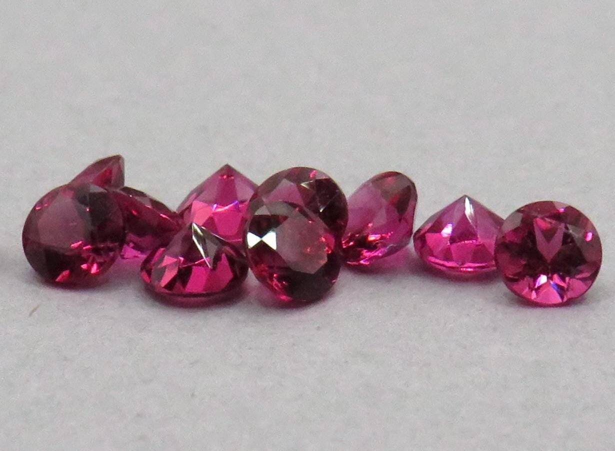 Rubellite Pink Tourmaline Round Loose Gemstone | 3.5mm | Per Stone - Rubellite Tourmaline - GemEnthusiast