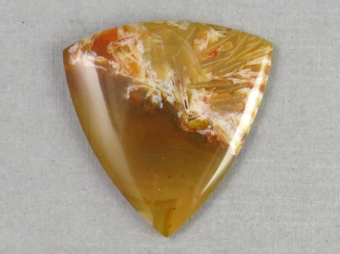 Condor Sagenite Agate Cabochon | Chalcedony from Patagonia Argentina | AG306 - Condor Agate, Sagenite Agate - GemEnthusiast