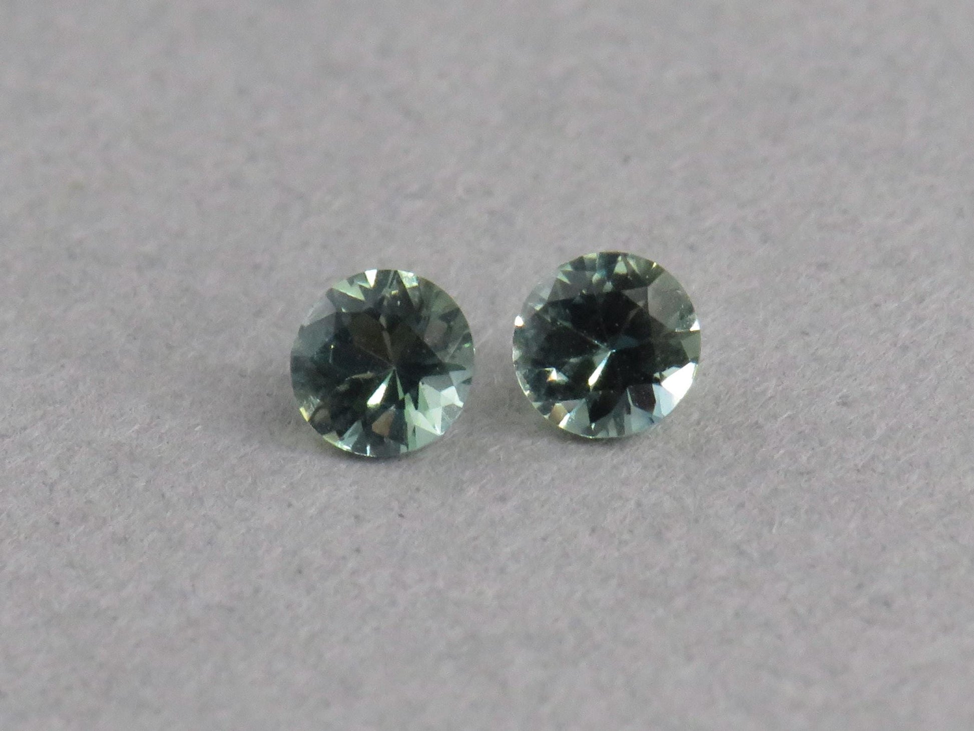 Blue Teal Sapphire Pair | 3.5mm Round Gemstone | Madagascar | SF129 - Sapphire - GemEnthusiast