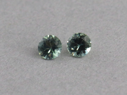 Blue Teal Sapphire Pair | 3.5mm Round Gemstone | Madagascar | SF129 - Sapphire - GemEnthusiast