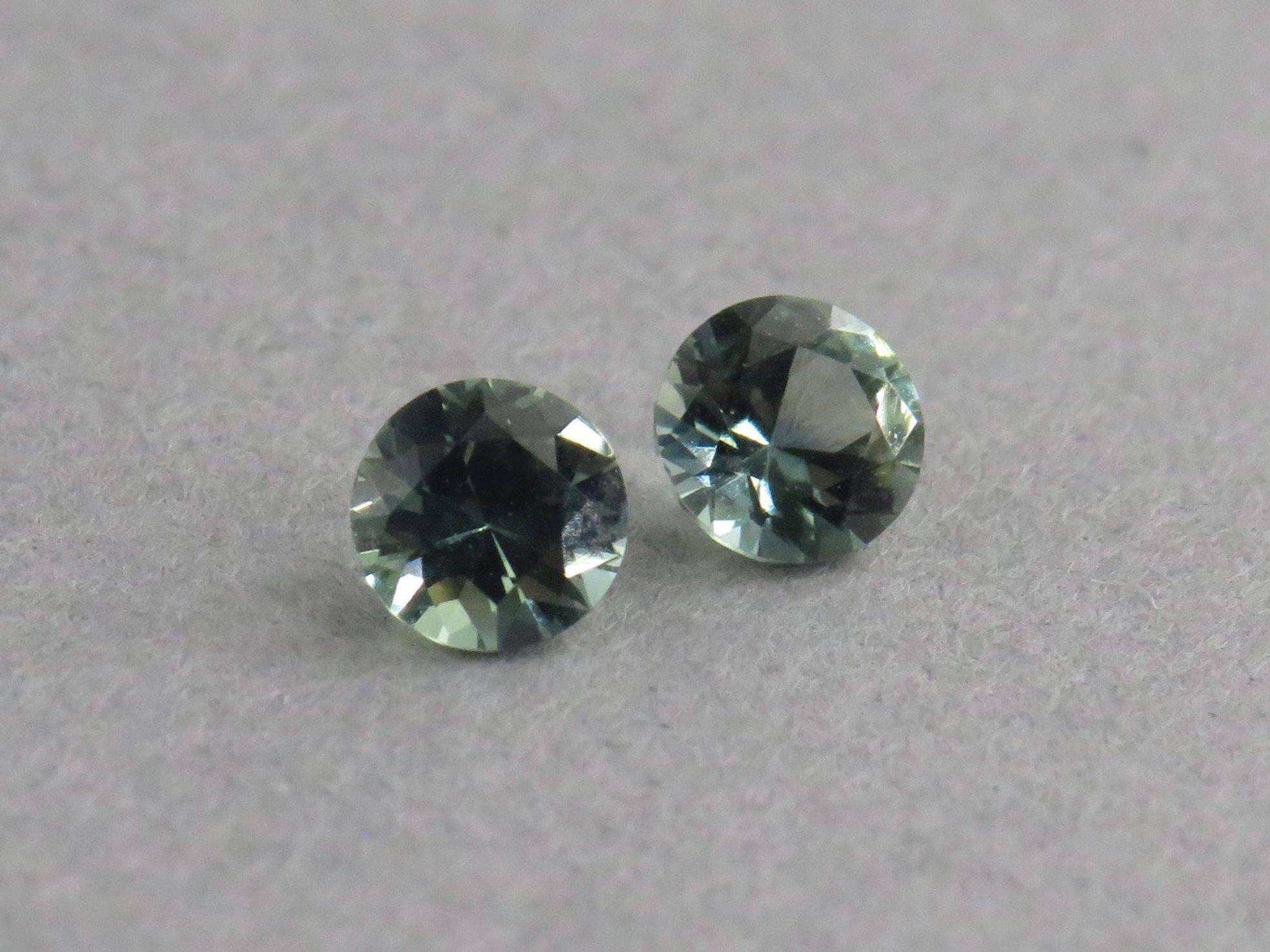 Blue Teal Sapphire Pair | 3.5mm Round Gemstone | Madagascar | SF129 - Sapphire - GemEnthusiast
