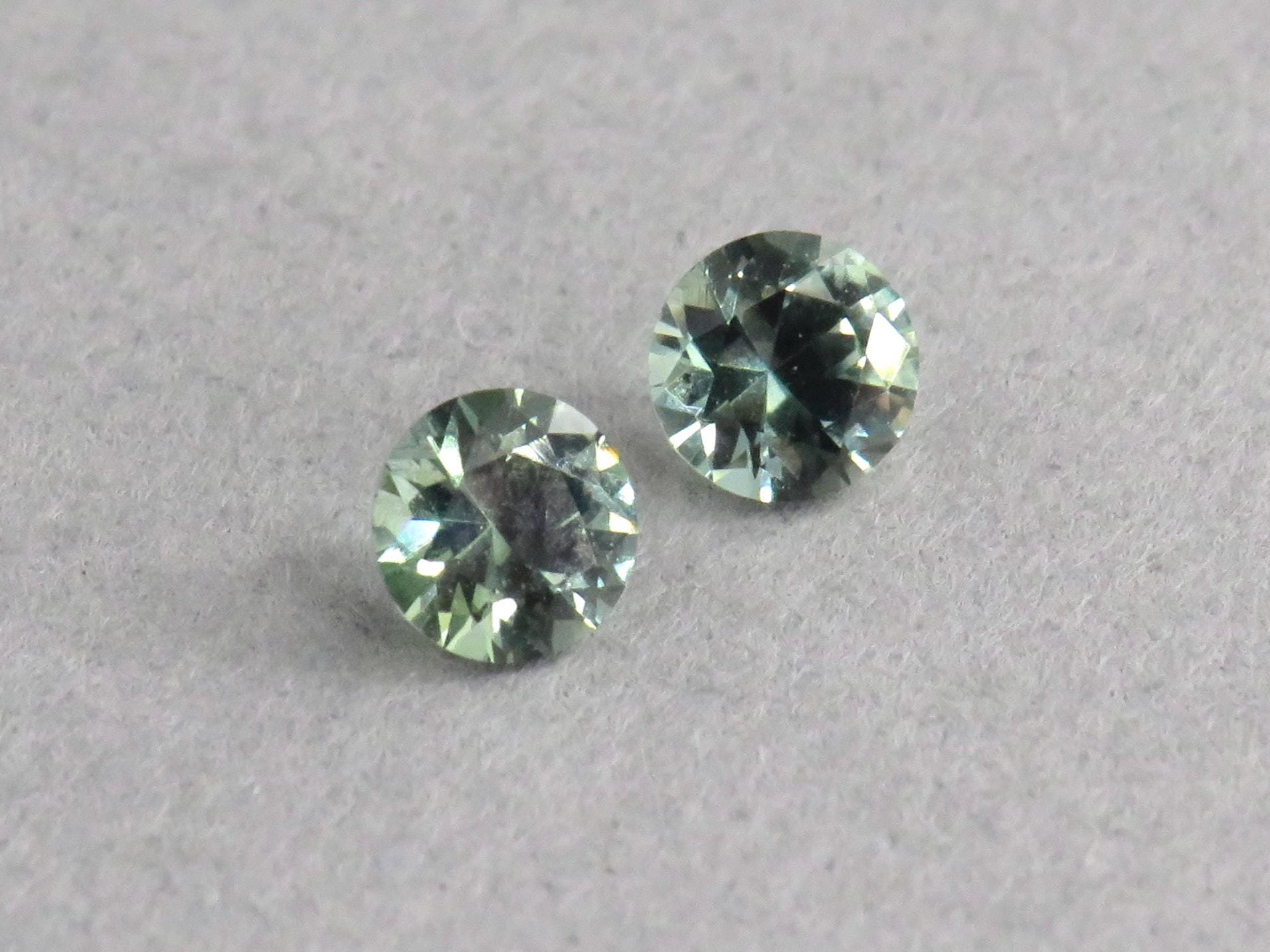 Blue Teal Sapphire Pair | 3.5mm Round Gemstone | Madagascar | SF129 - Sapphire - GemEnthusiast