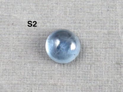 Montana Sapphire Cabochon - 4mm Round | Per Stone | Teal-Blue, Light Blue, Green & Pale Purple | SA305 - Montana Sapphire - GemEnthusiast
