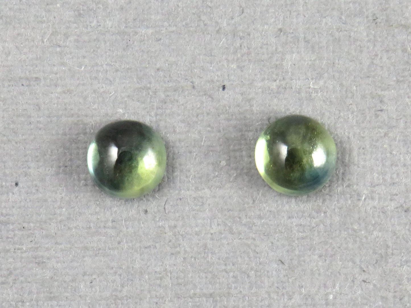 Montana Sapphire Cabochon - 4mm Round Pair | Bicolor Teal-Blue | American Gemstone | SA304 - Montana Sapphire - GemEnthusiast