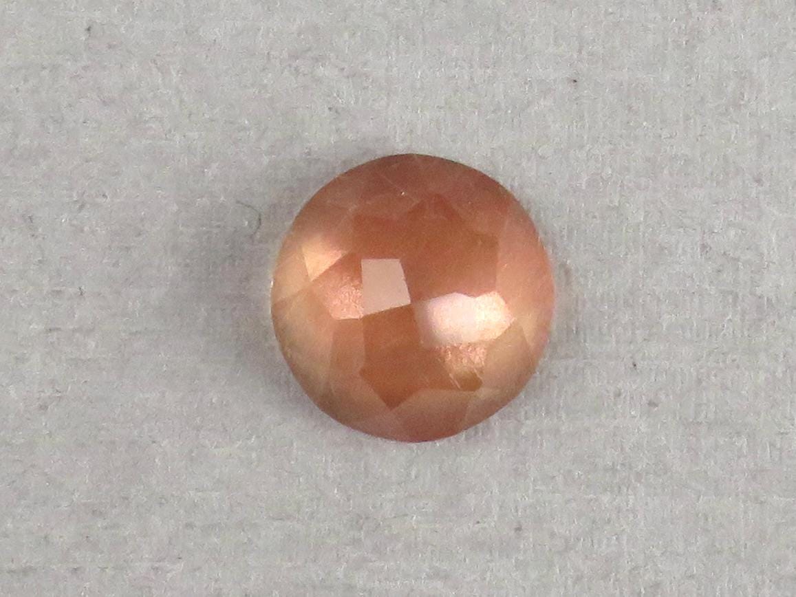 12mm Oregon Sunstones with Schiller | Round Rose Cut Cabochon | 6 carats | OSR106 - Oregon Sunstone - GemEnthusiast