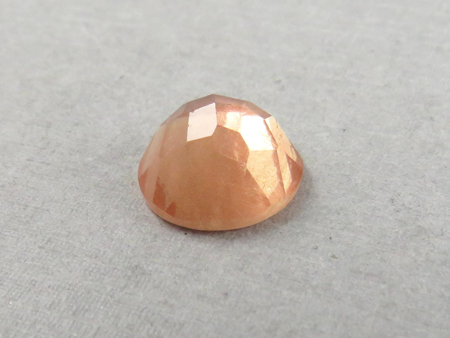 12mm Oregon Sunstones with Schiller | Round Rose Cut Cabochon | 6 carats | OSR106 - Oregon Sunstone - GemEnthusiast