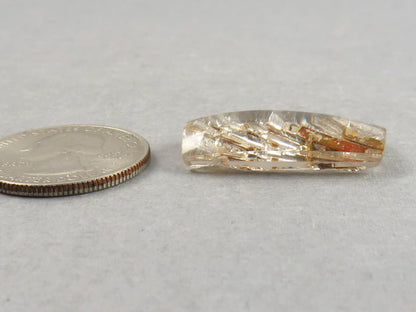 Quartz with Biotite | Rectangle Cabochon | Brazil | 27x13x6 | 19.5 carats | QU541 - Quartz, Biotite - GemEnthusiast