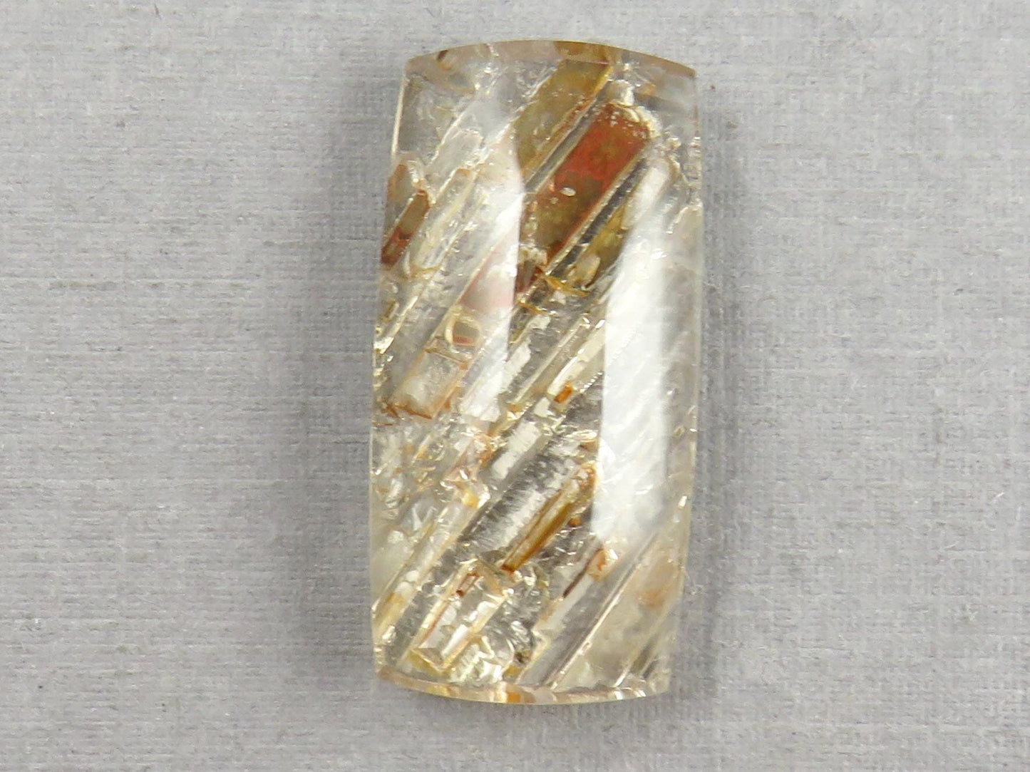 Quartz with Biotite | Rectangle Cabochon | Brazil | 27x13x6 | 19.5 carats | QU541 - Quartz, Biotite - GemEnthusiast