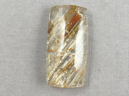 Quartz with Biotite | Rectangle Cabochon | Brazil | 27x13x6 | 19.5 carats | QU541 - Quartz, Biotite - GemEnthusiast
