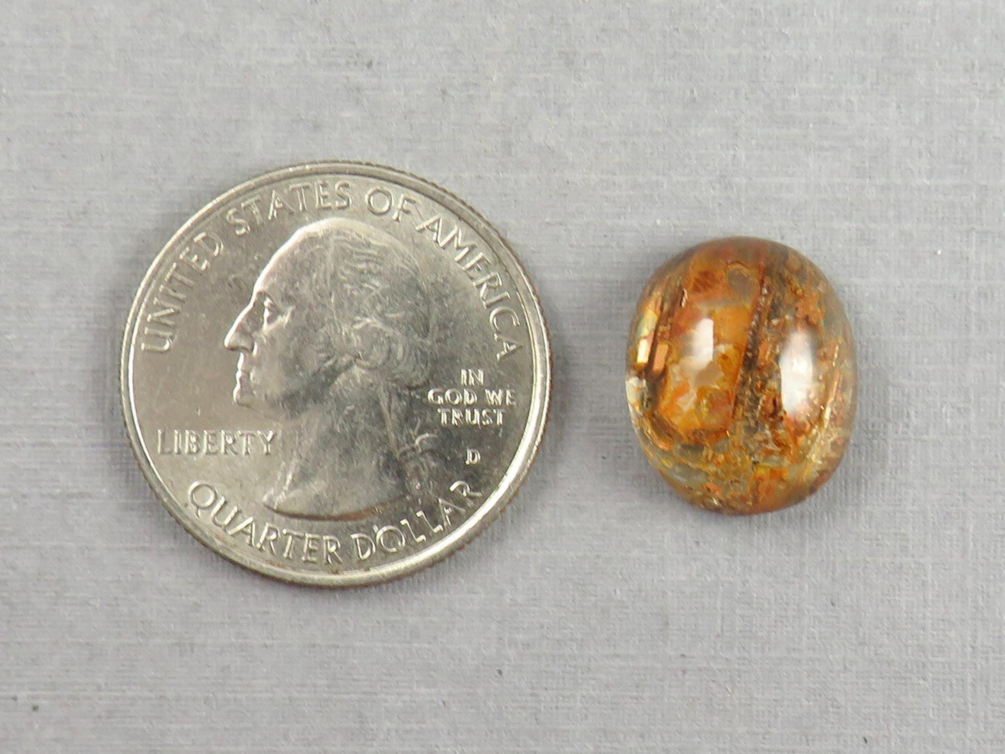 Quartz with Biotite | Oval Cabochon | Brazil | 16x13x7 | 10.4 carats | QU540 - Quartz, Biotite - GemEnthusiast
