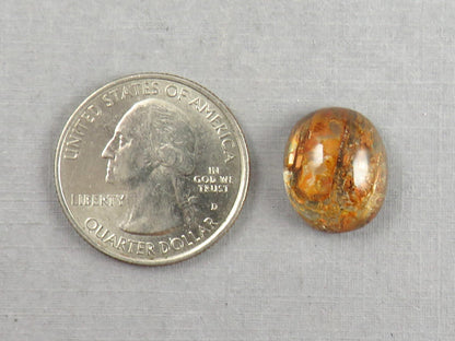 Quartz with Biotite | Oval Cabochon | Brazil | 16x13x7 | 10.4 carats | QU540 - Quartz, Biotite - GemEnthusiast
