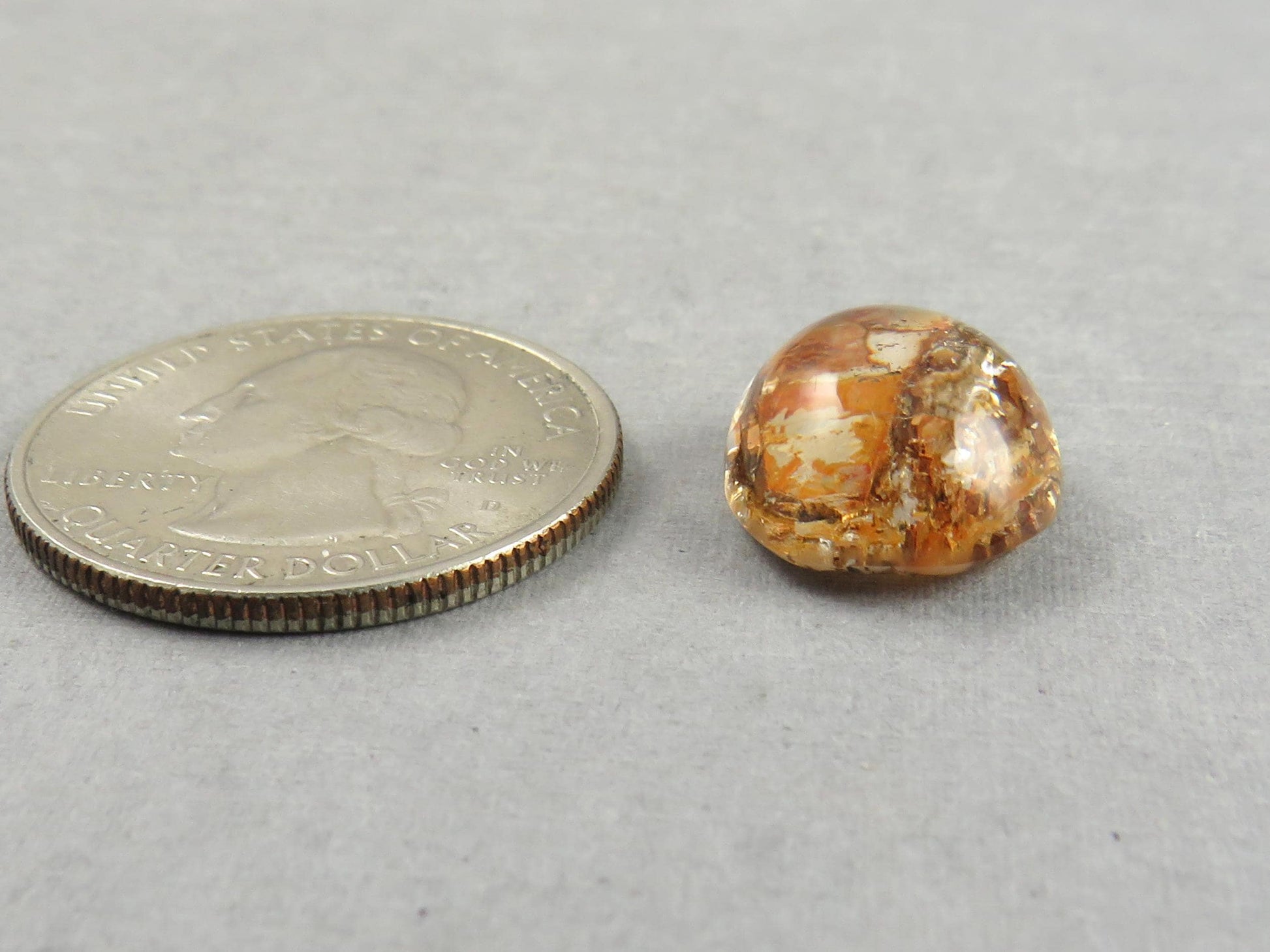 Quartz with Biotite | Oval Cabochon | Brazil | 16x13x7 | 10.4 carats | QU540 - Quartz, Biotite - GemEnthusiast