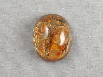 Quartz with Biotite | Oval Cabochon | Brazil | 16x13x7 | 10.4 carats | QU540 - Quartz, Biotite - GemEnthusiast