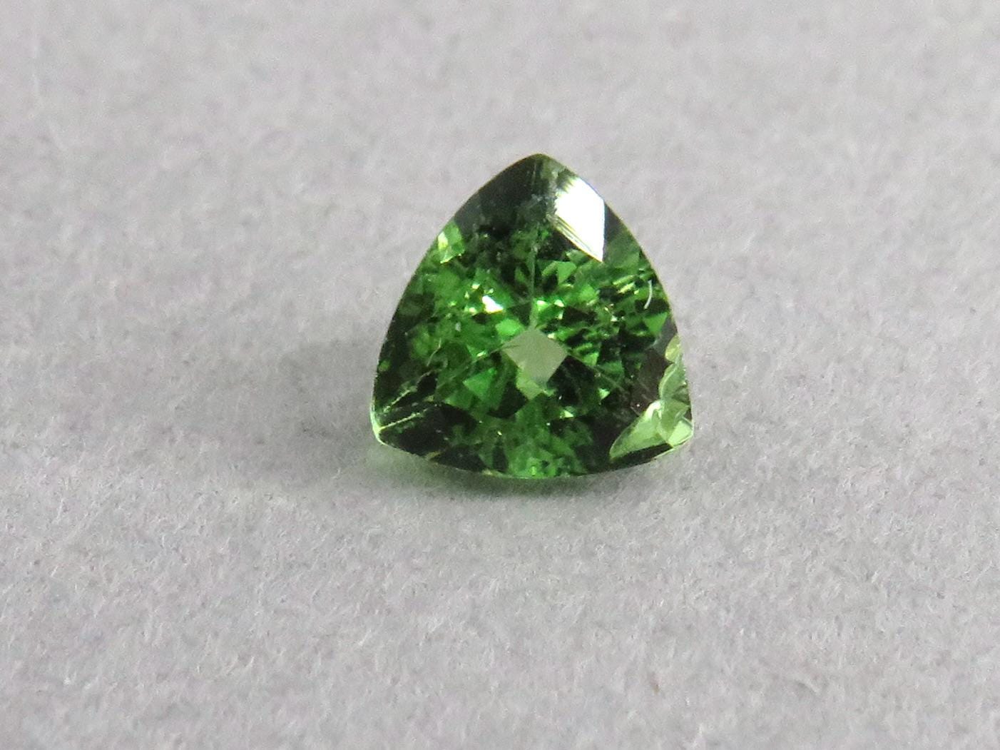 Fluorescent Grossular Garnet | 4.9mm Trillion | East Africa | GR106 - Grossular Garnet - GemEnthusiast