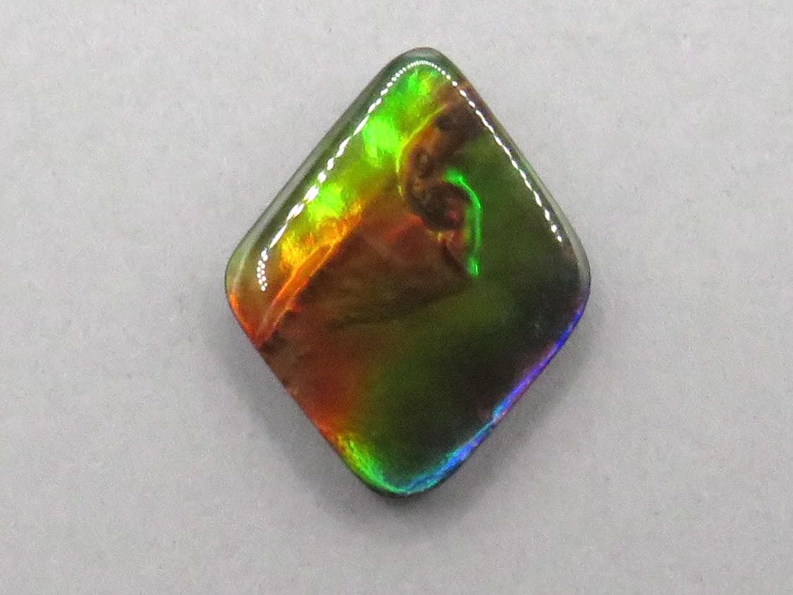 Canadian Ammolite Doublet | Natural Ammonite Fossil Cabochon | 20x16x3.5 | AC106 - Canadian Ammolite - GemEnthusiast