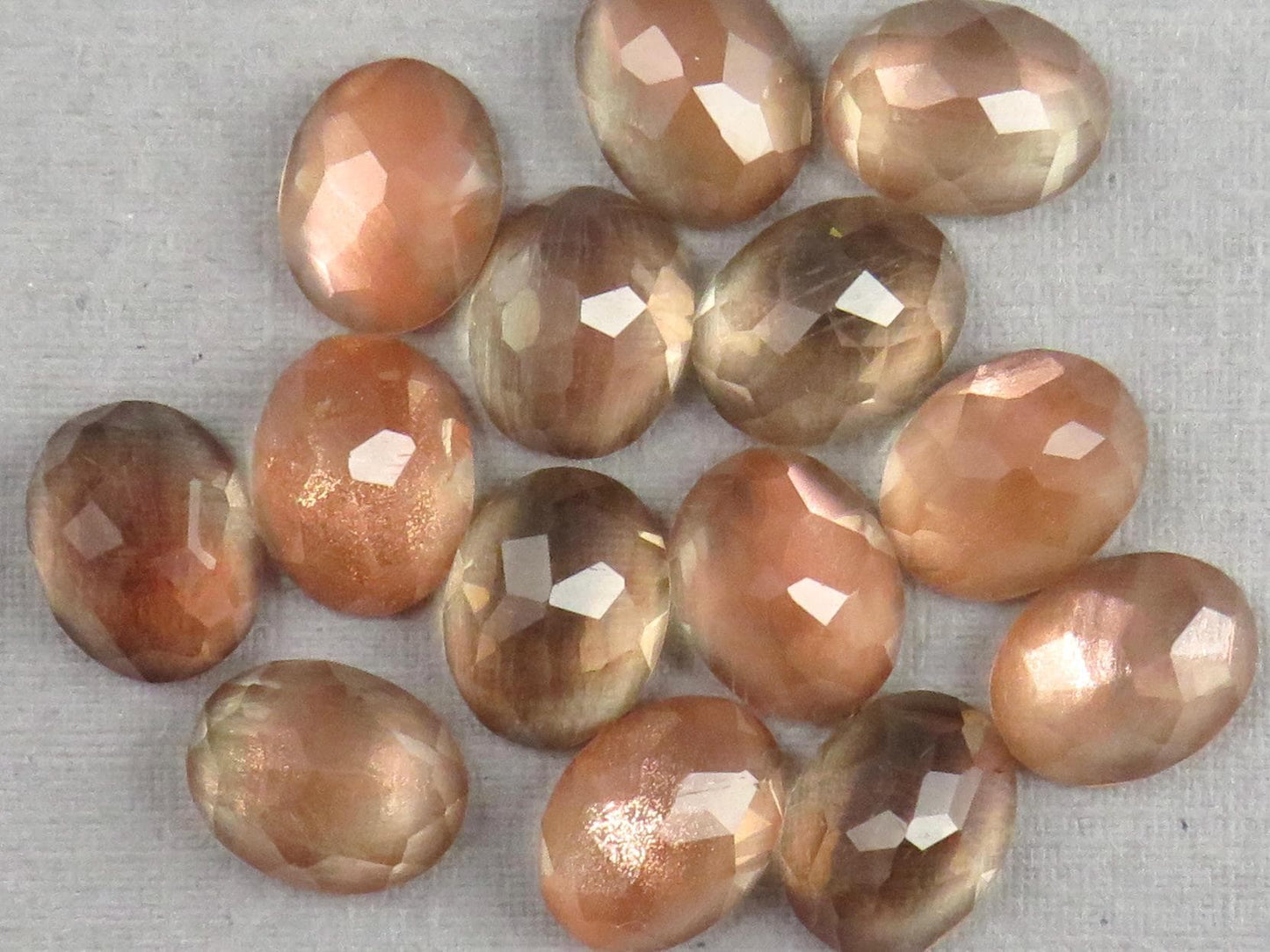 10x8 or 9x7 Oregon Sunstone | Rose Cut Oval Cabochon with Schiller | Per Stone - Oregon Sunstone - GemEnthusiast