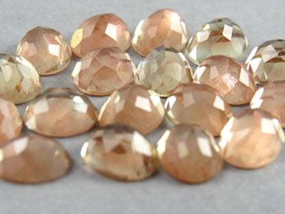 10x8 or 9x7 Oregon Sunstone | Rose Cut Oval Cabochon with Schiller | Per Stone - Oregon Sunstone - GemEnthusiast