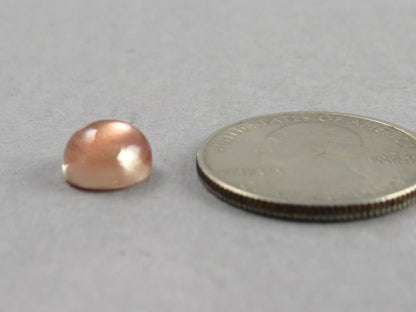 9mm Oregon Sunstone Round Cabochon | Natural American Gemstone | 3.56 carats | OSC348 - Oregon Sunstone - GemEnthusiast