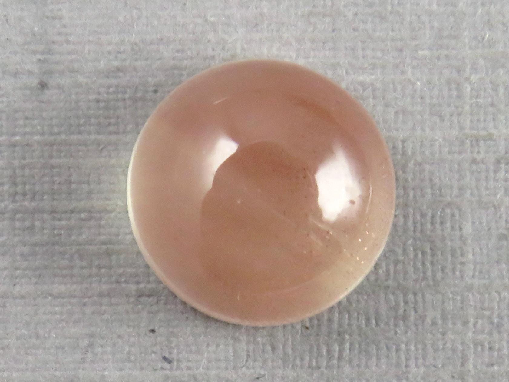 10mm Oregon Sunstone Round Cabochon | Natural American Gemstone | 5.4 carats | OSC349 - Oregon Sunstone - GemEnthusiast