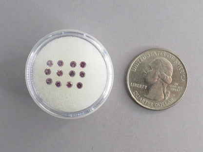 2.4mm Spinel Faceted Round | 0.8ct | Sold as Lot | SL133 - - GemEnthusiast