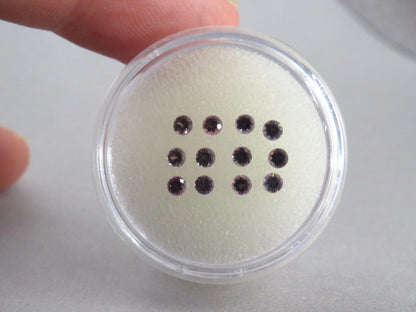 2.4mm Spinel Faceted Round | 0.8ct | Sold as Lot | SL133 - - GemEnthusiast