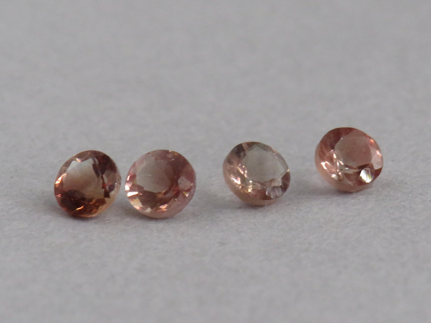 4mm Oregon Sunstone Lot | Red with Zoning and Striations | Faceted Round Gemstones | OSF248 - - GemEnthusiast