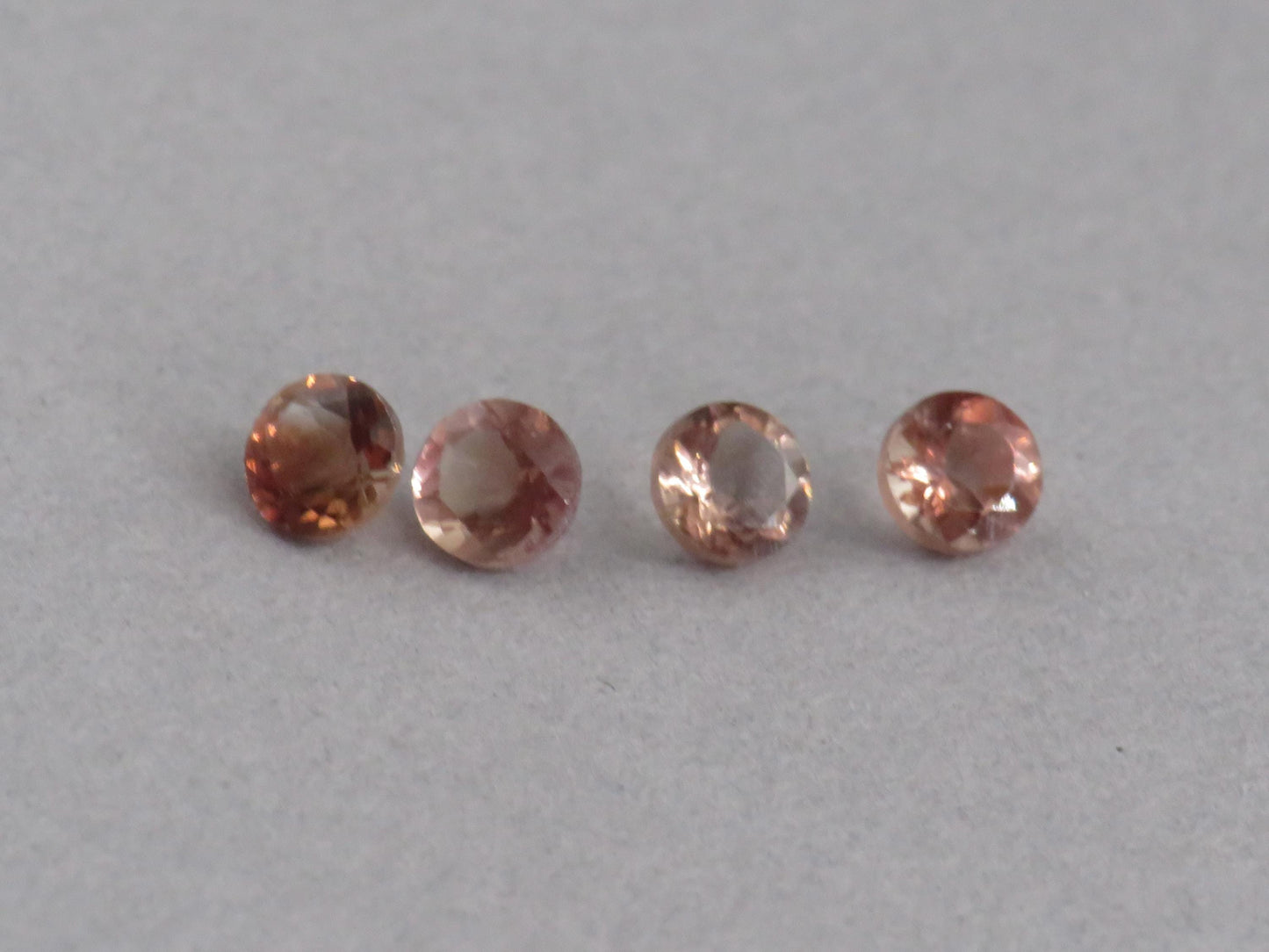 4mm Oregon Sunstone Lot | Red with Zoning and Striations | Faceted Round Gemstones | OSF248 - - GemEnthusiast