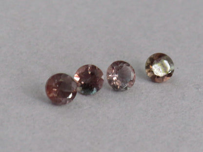 4mm Oregon Sunstone Lot | Red with Zoning and Striations | Faceted Round Gemstones | OSF247 - - GemEnthusiast