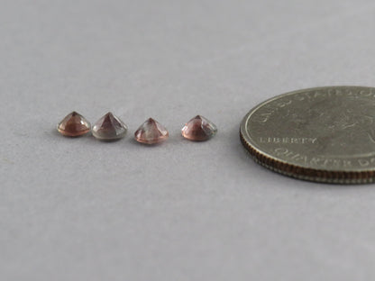 4mm Oregon Sunstone Lot | Red with Zoning and Striations | Faceted Round Gemstones | OSF247 - - GemEnthusiast
