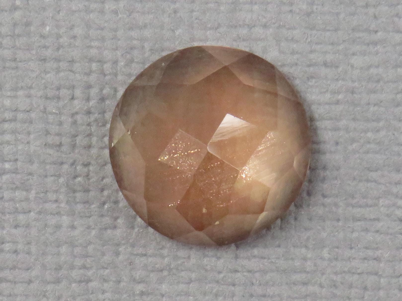 11mm Oregon Sunstone - Rose Cut Rose Cut Round | 4.62ct | Sun Crystal Mine, Oregon Sunstone | OSR121 - - GemEnthusiast