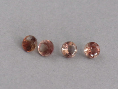 4mm Oregon Sunstone Lot | Red with Zoning and Striations | Faceted Round Gemstones | OSF248 - - GemEnthusiast