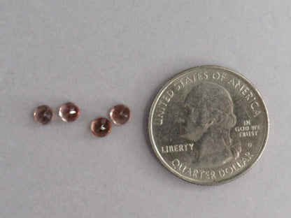 4mm Oregon Sunstone Lot | Red with Zoning and Striations | Faceted Round Gemstones | OSF248 - - GemEnthusiast