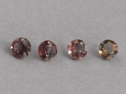 4mm Oregon Sunstone Lot | Red with Zoning and Striations | Faceted Round Gemstones | OSF247 - - GemEnthusiast