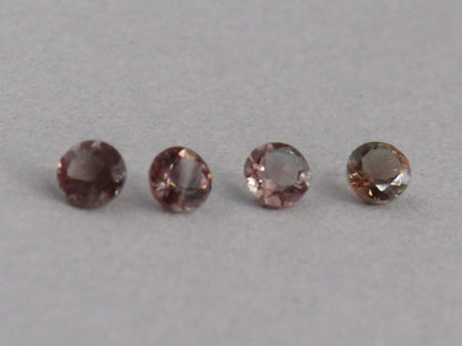 4mm Oregon Sunstone Lot | Red with Zoning and Striations | Faceted Round Gemstones | OSF247 - - GemEnthusiast
