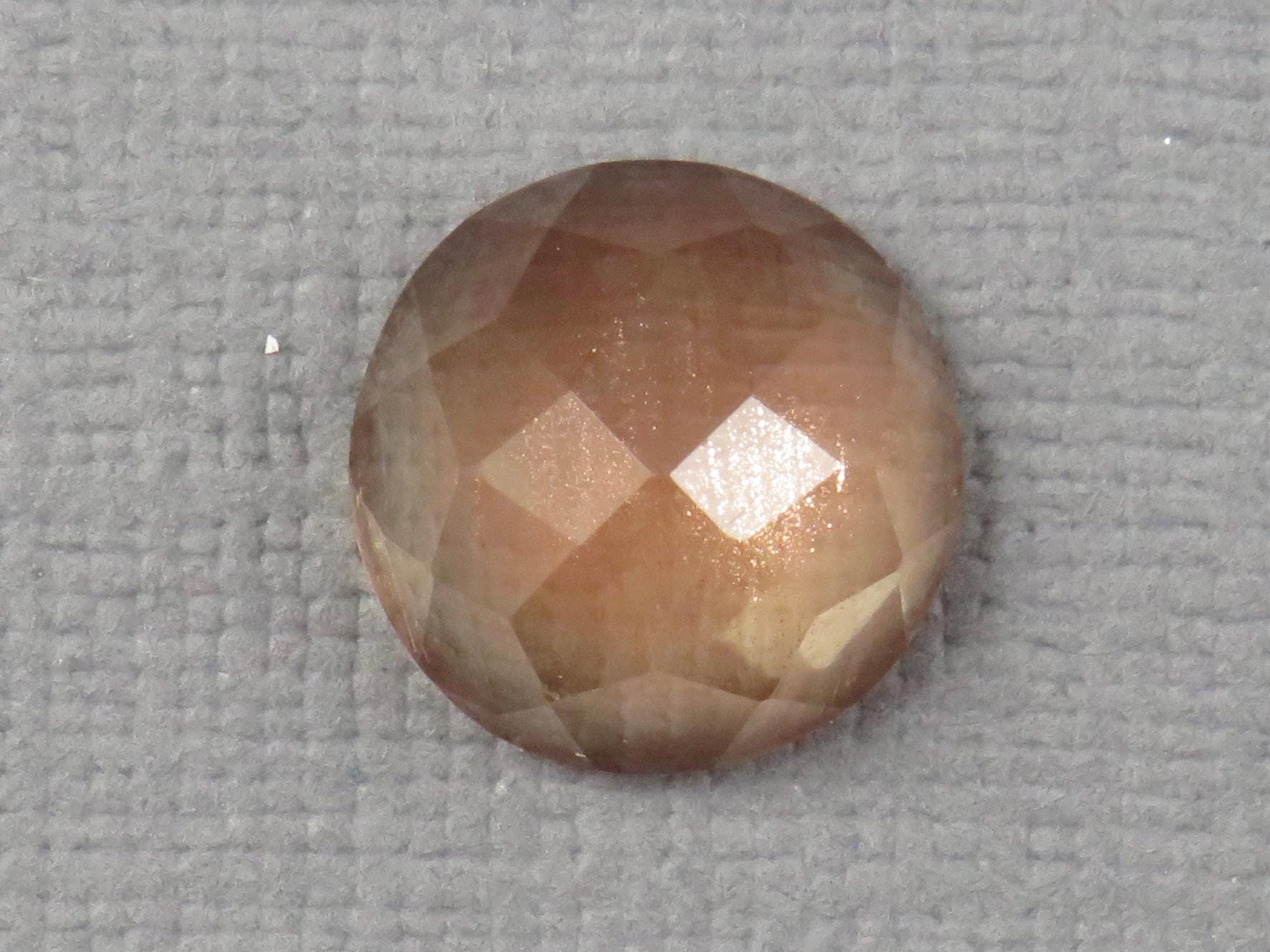 11mm Oregon Sunstone - Rose Cut Rose Cut Round | 4.62ct | Sun Crystal Mine, Oregon Sunstone | OSR121 - - GemEnthusiast