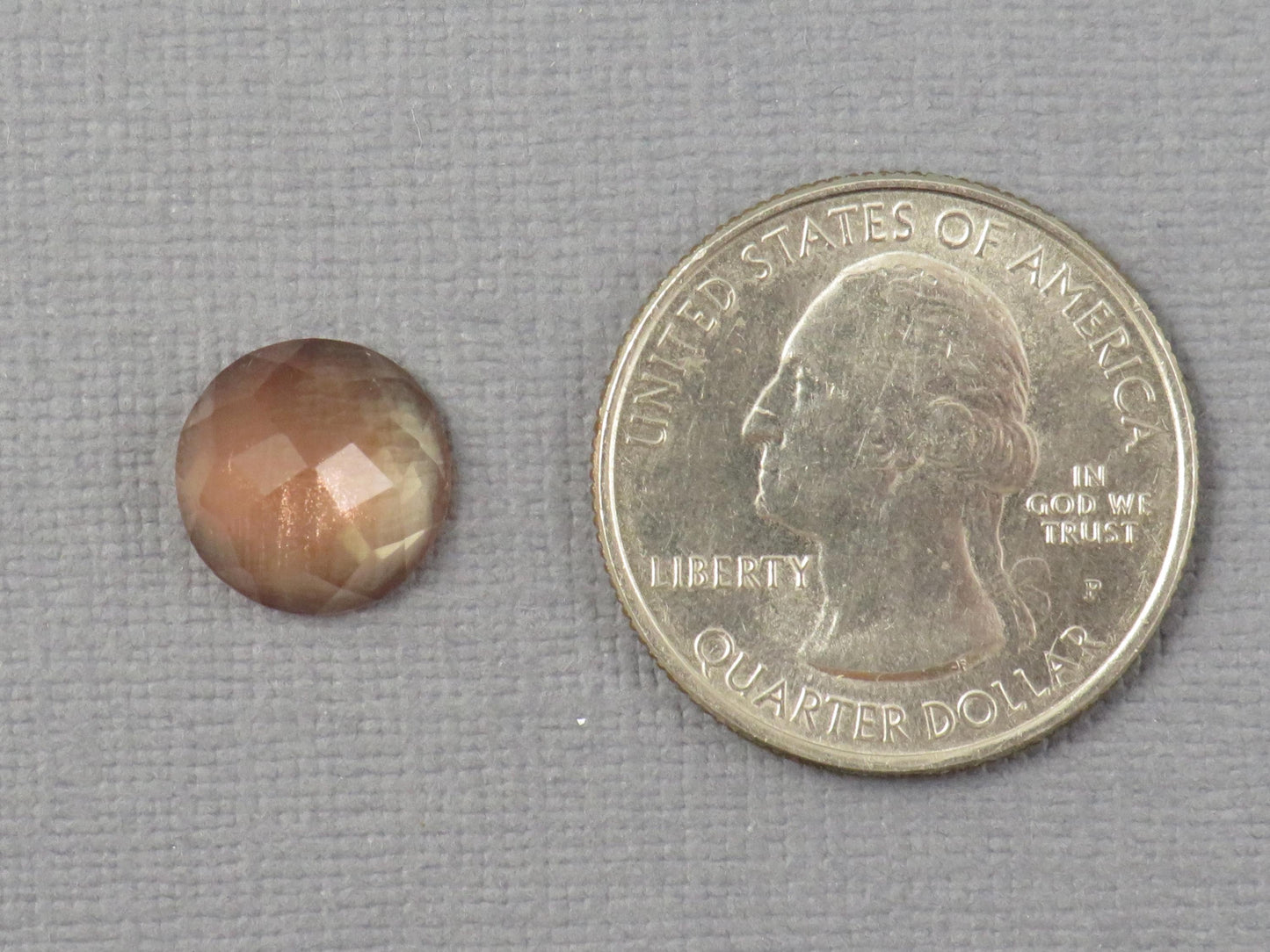 11mm Oregon Sunstone - Rose Cut Rose Cut Round | 4.62ct | Sun Crystal Mine, Oregon Sunstone | OSR121 - - GemEnthusiast