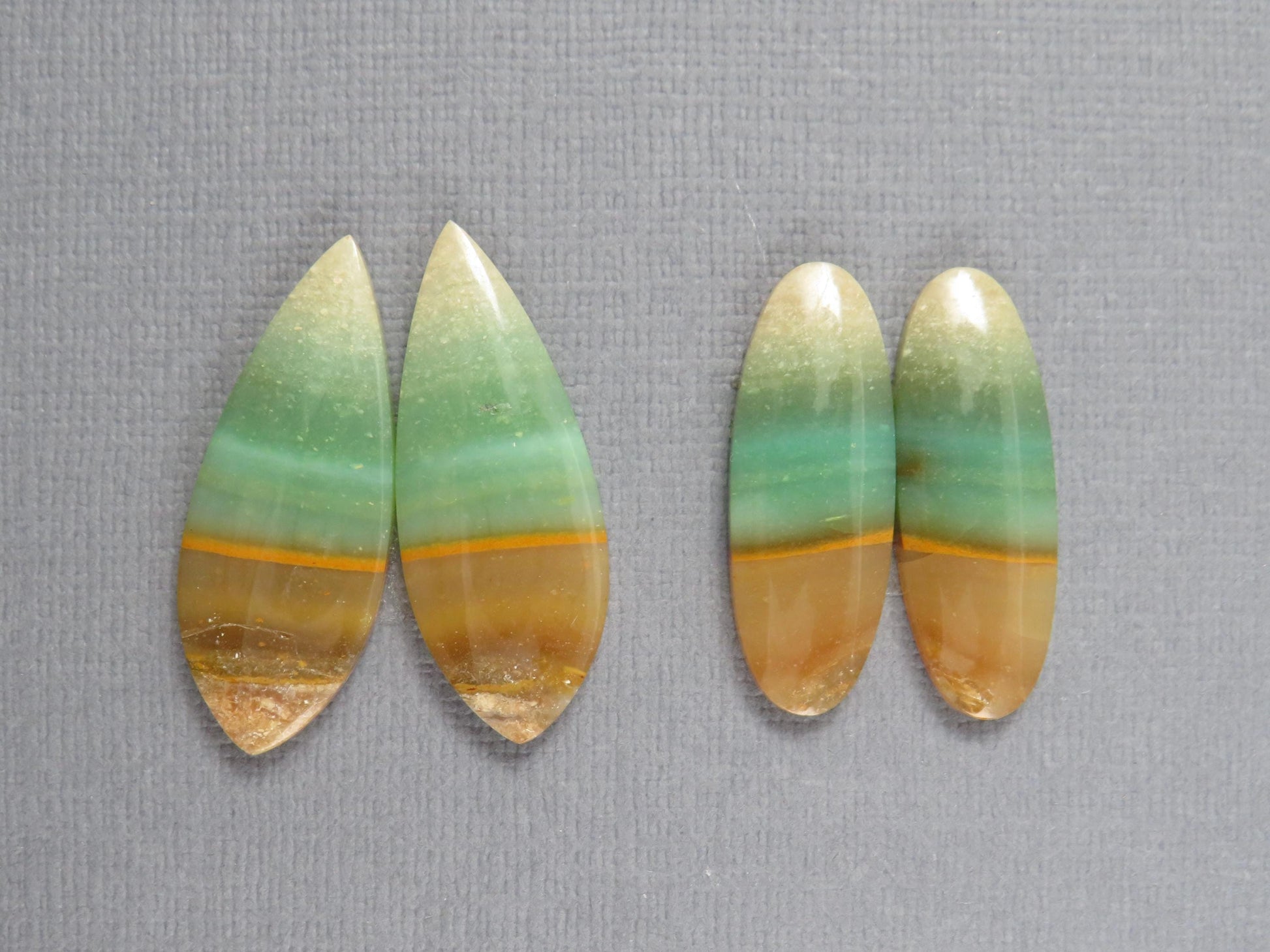 Opalized Wood Pair Lot | 26–30mm| Indonesia | WO255 - - GemEnthusiast