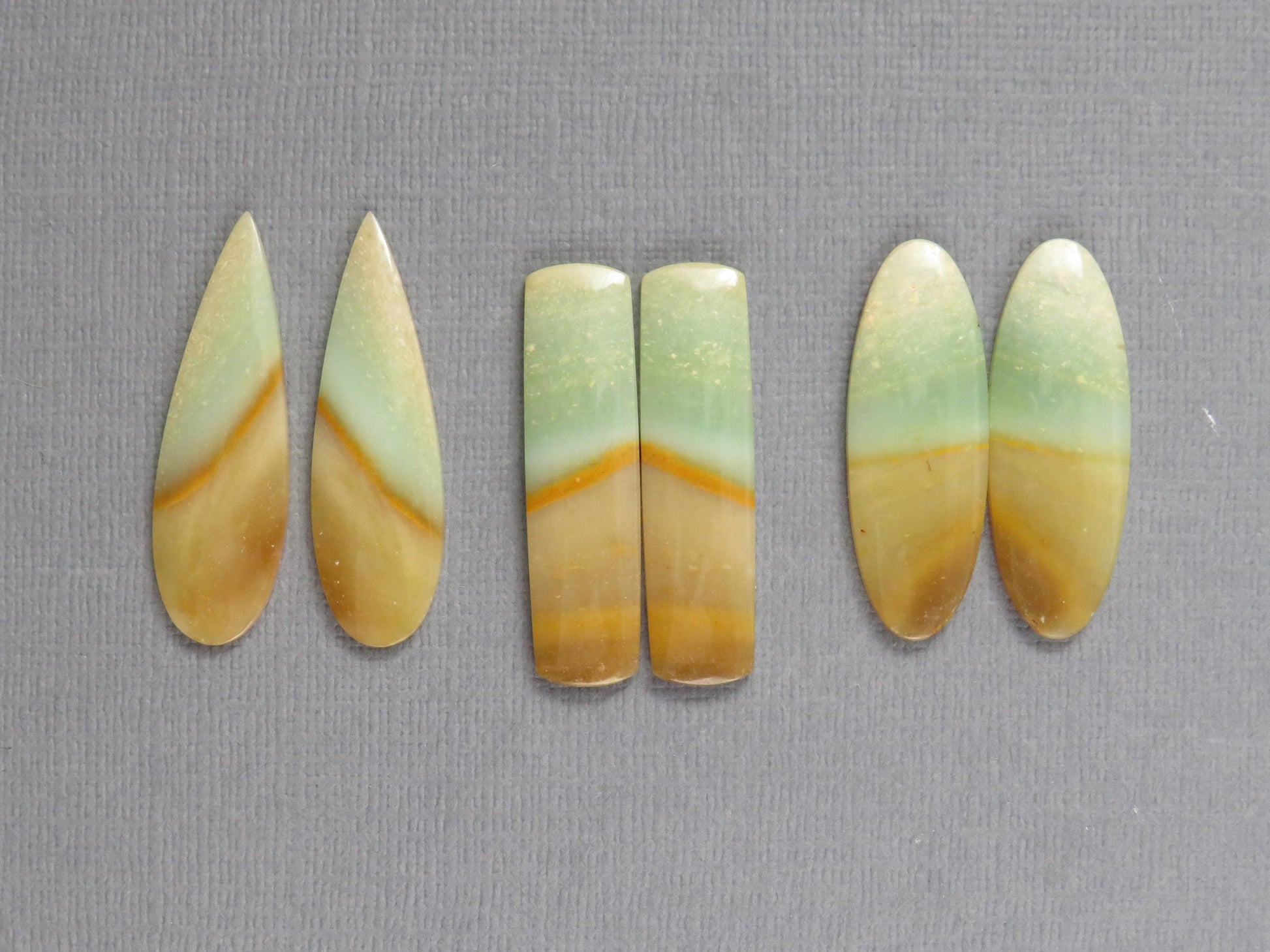 Opalized Wood Pair Lot | 29–32mm | 3 pairs | Indonesia | WO256 - - GemEnthusiast