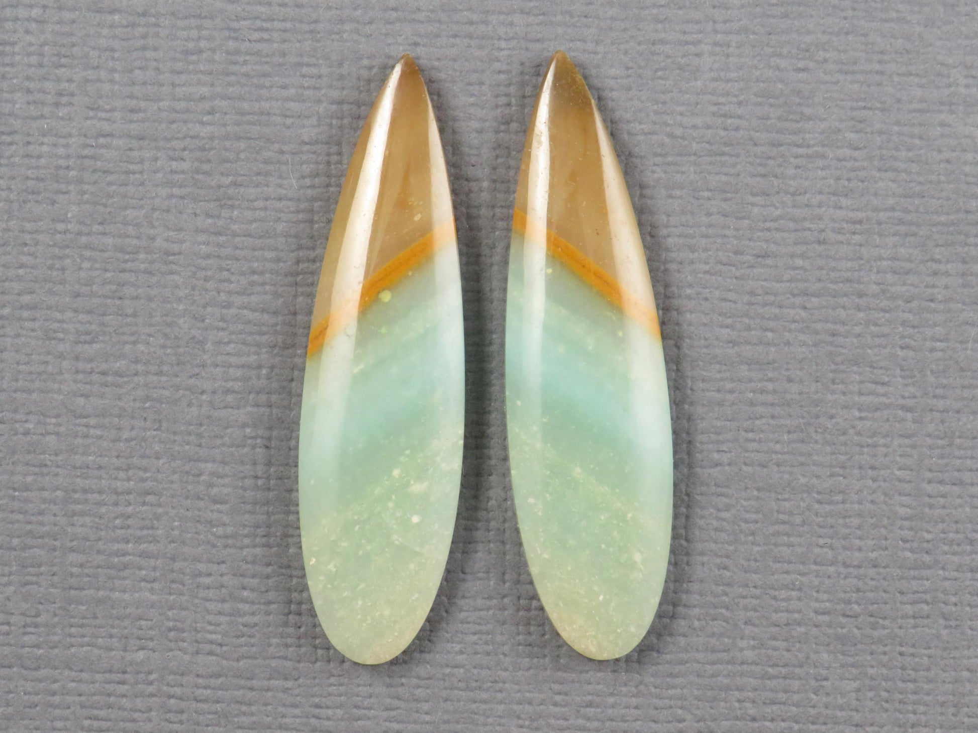 Opalized Wood Pair | Petrified Wood Opal | 35x9mm, 13.9ct | Indonesia | WO258 - - GemEnthusiast