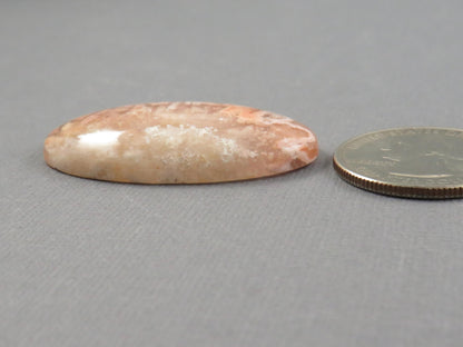 Peach Lace Agate Cabochon Oval | 39x23mm, 47ct | Indonesia | AG398 - - GemEnthusiast