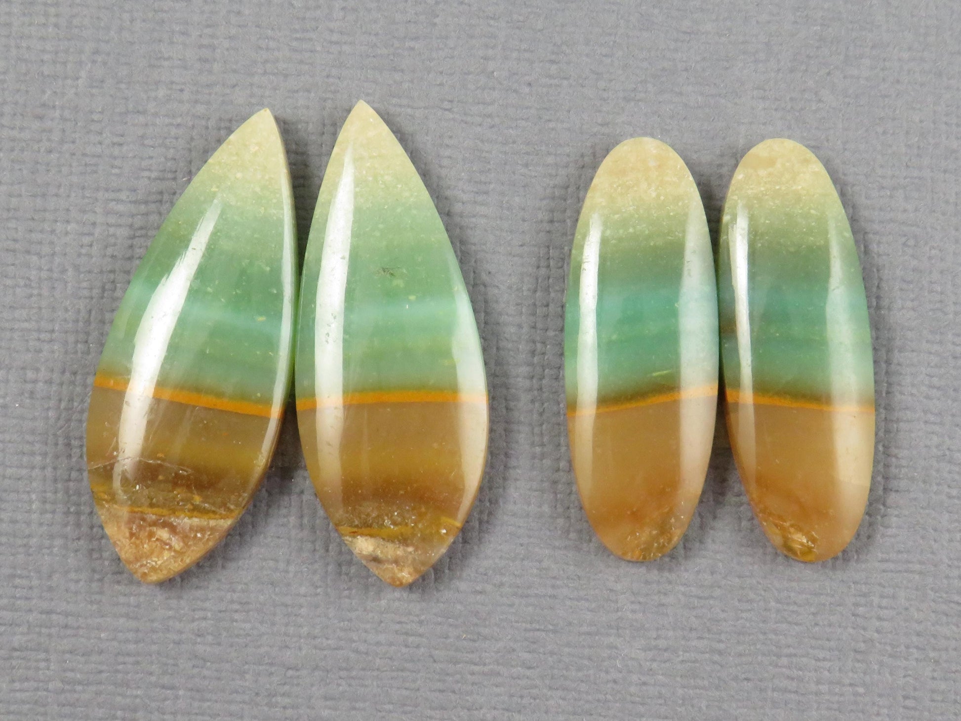 Opalized Wood Pair Lot | 26–30mm| Indonesia | WO255 - - GemEnthusiast